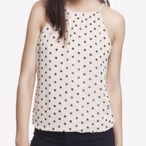 tan w brown polka dot cami